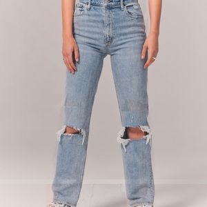 Abercrombie & Fitch The '90s Straight Ultra High Rise Jeans